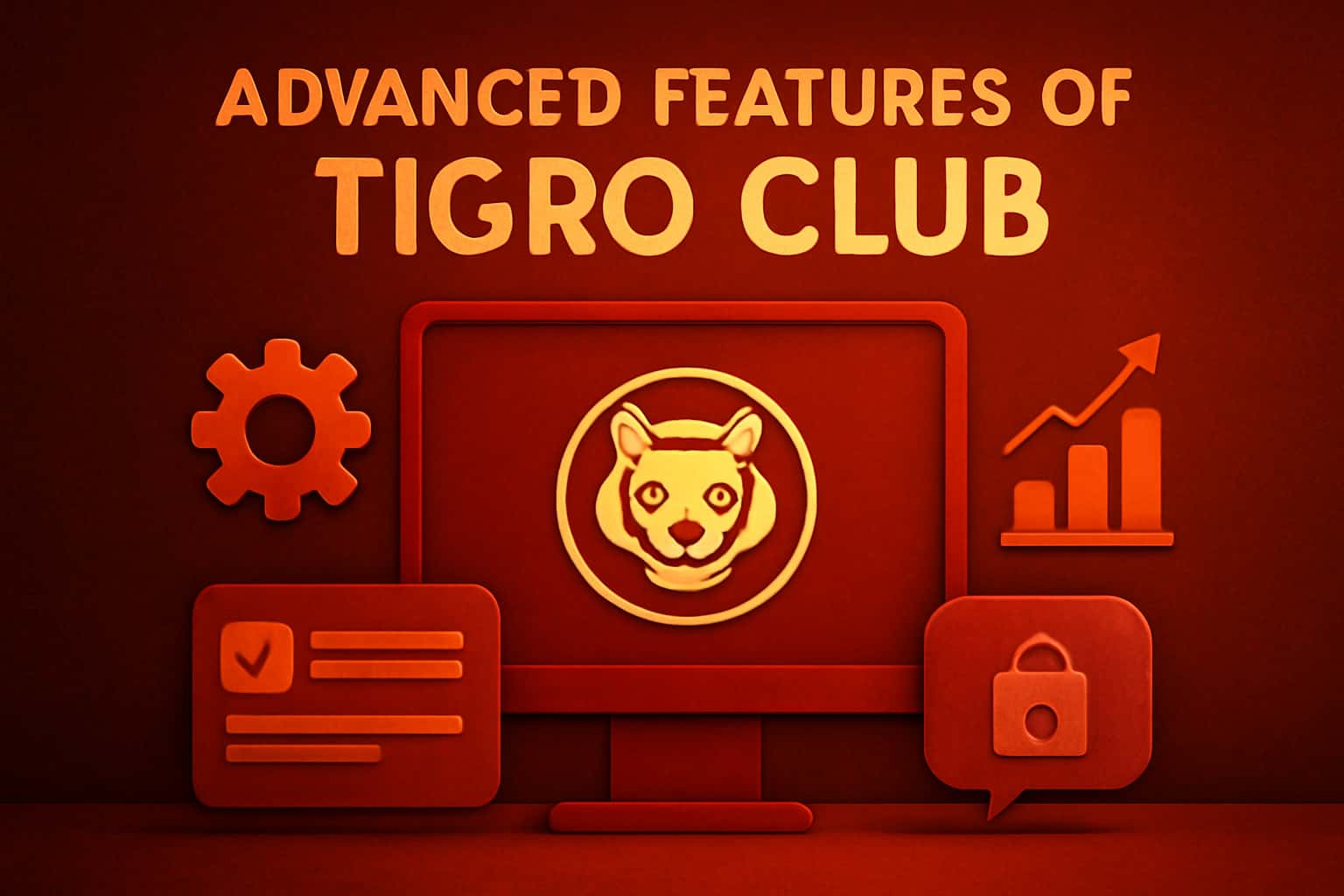 Informational scene depicting advanced features of Tigro Club.