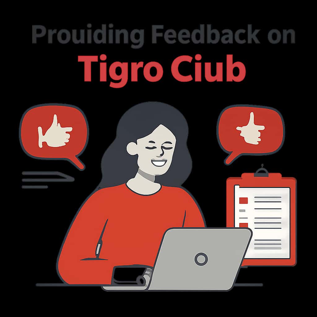 An illustration detailing the feedback process for Tigro Club.