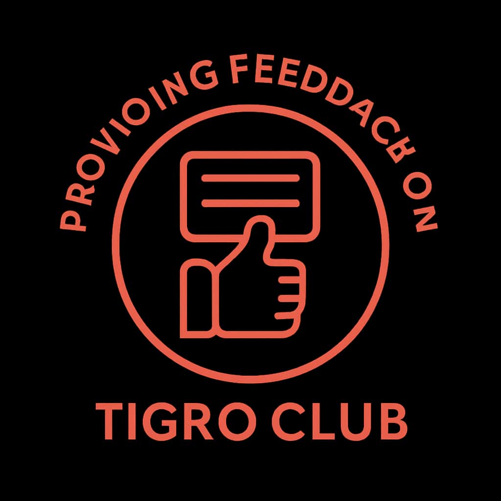 An icon representing feedback on Tigro Club.