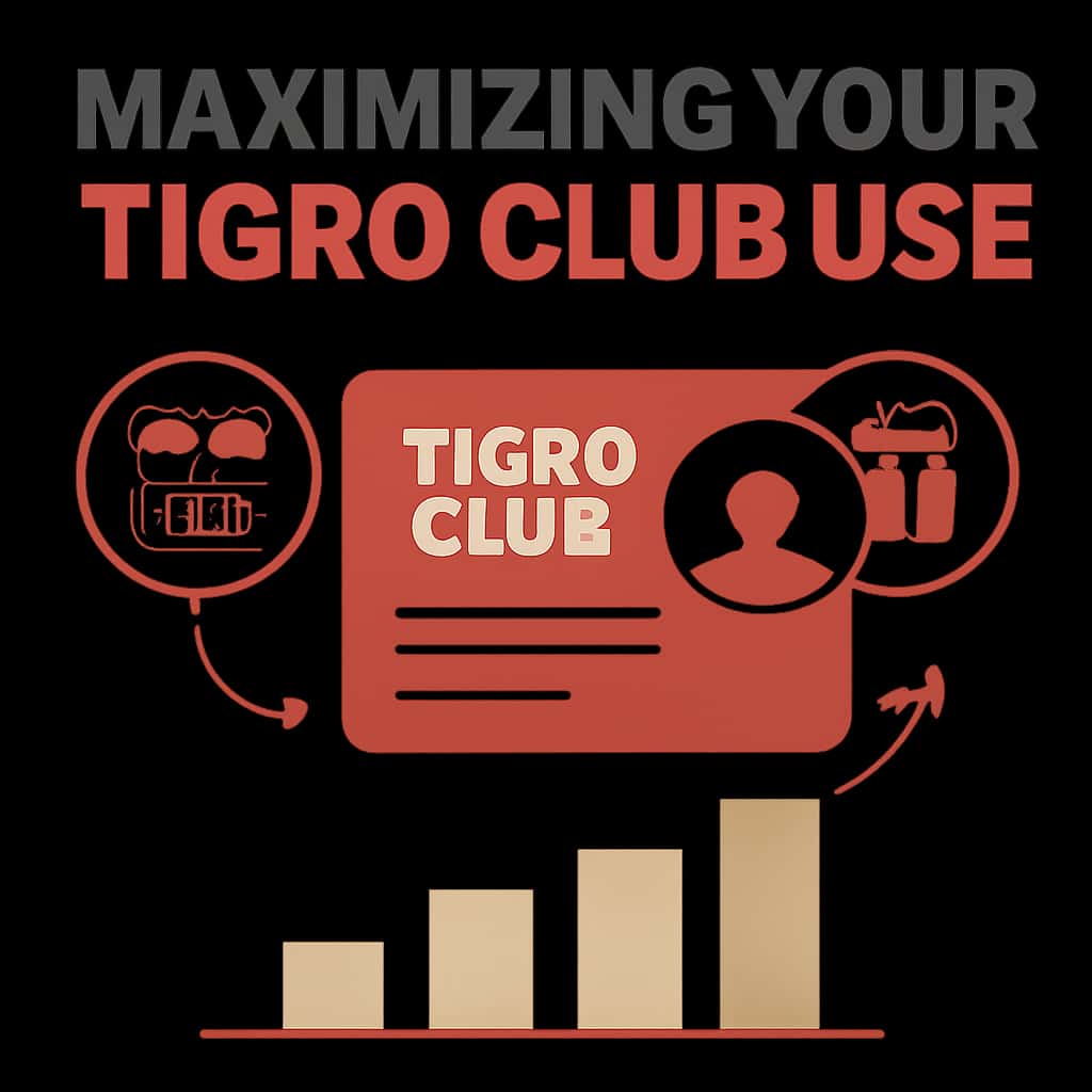 Illustration depicting features and tips for Tigro Club maximization.