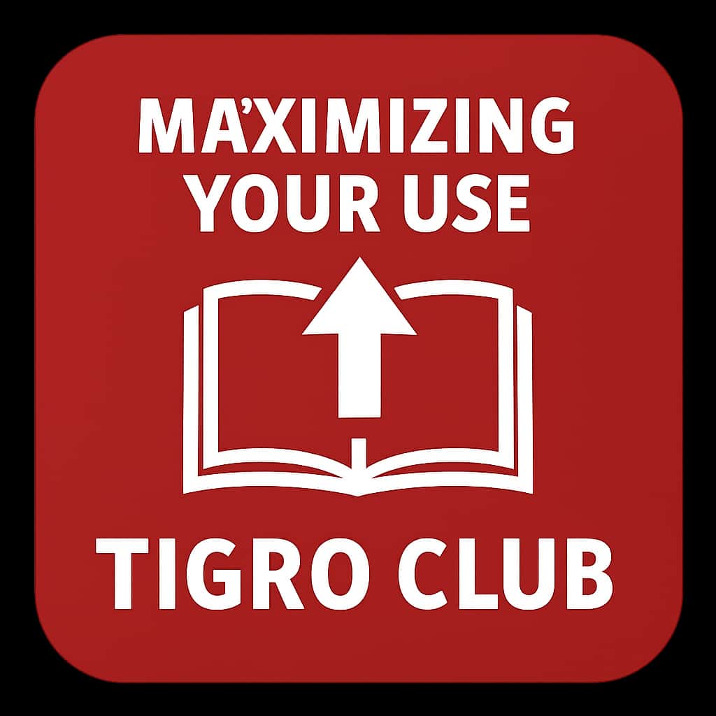 Badge icon illustrating the concept of maximizing usage of Tigro Club.