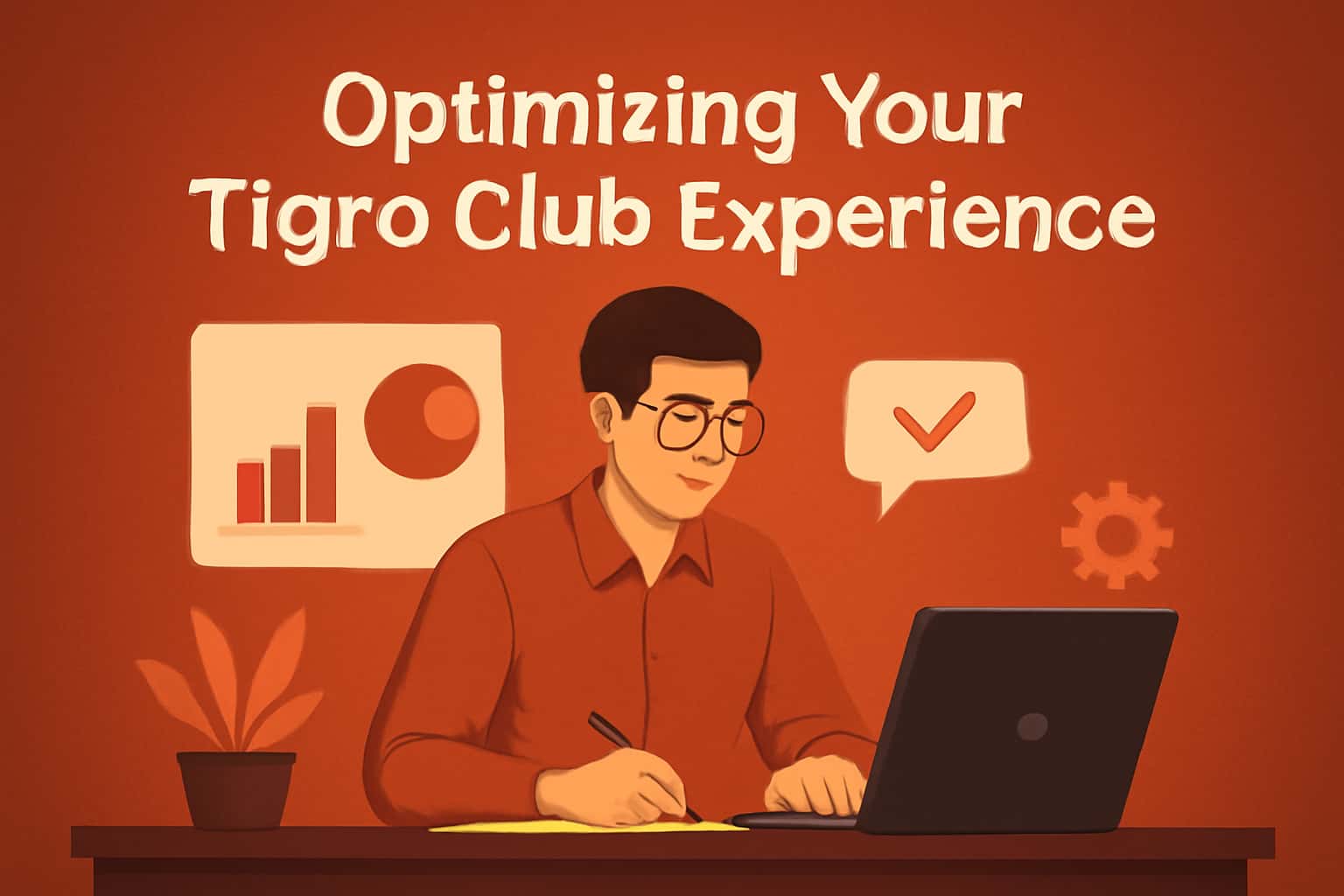 An informative setting showcasing the Tigro Club branding and focus on user experience.