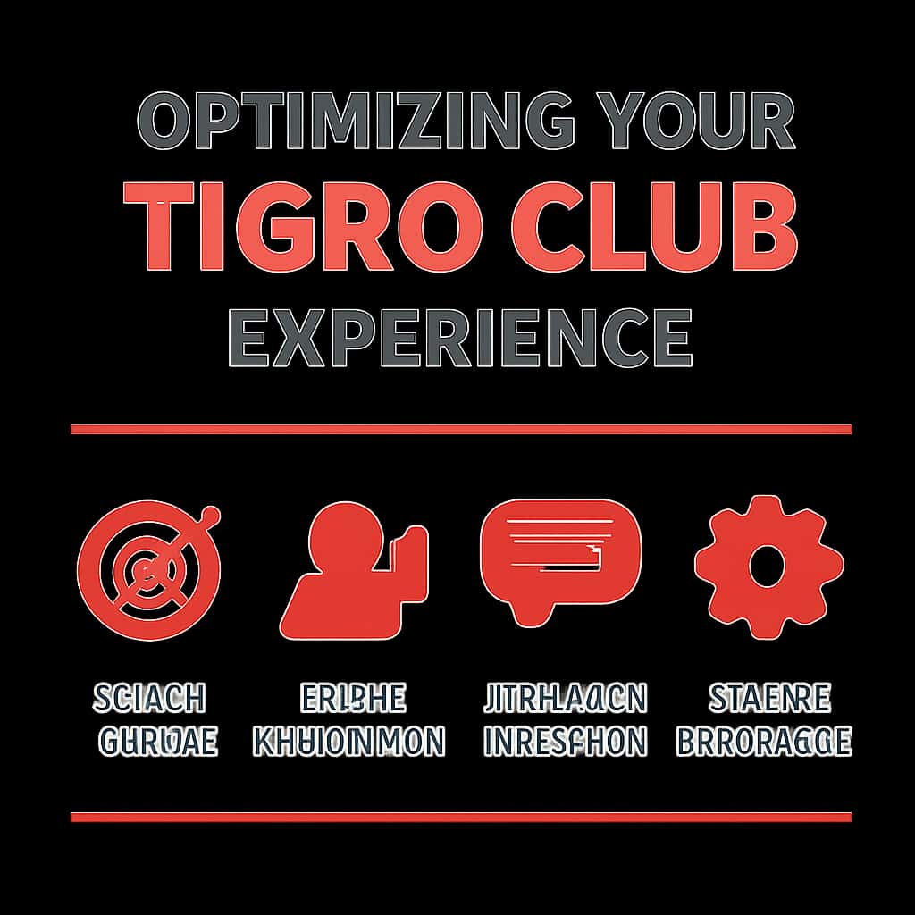 An educational diagram illustrating strategies for optimizing the Tigro Club experience.