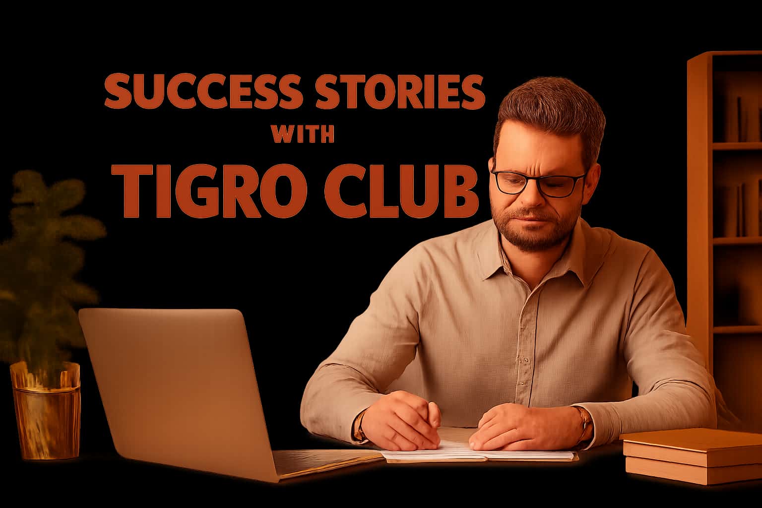 An illustrative scene showcasing the success stories of users interacting with the Tigro Club platform.